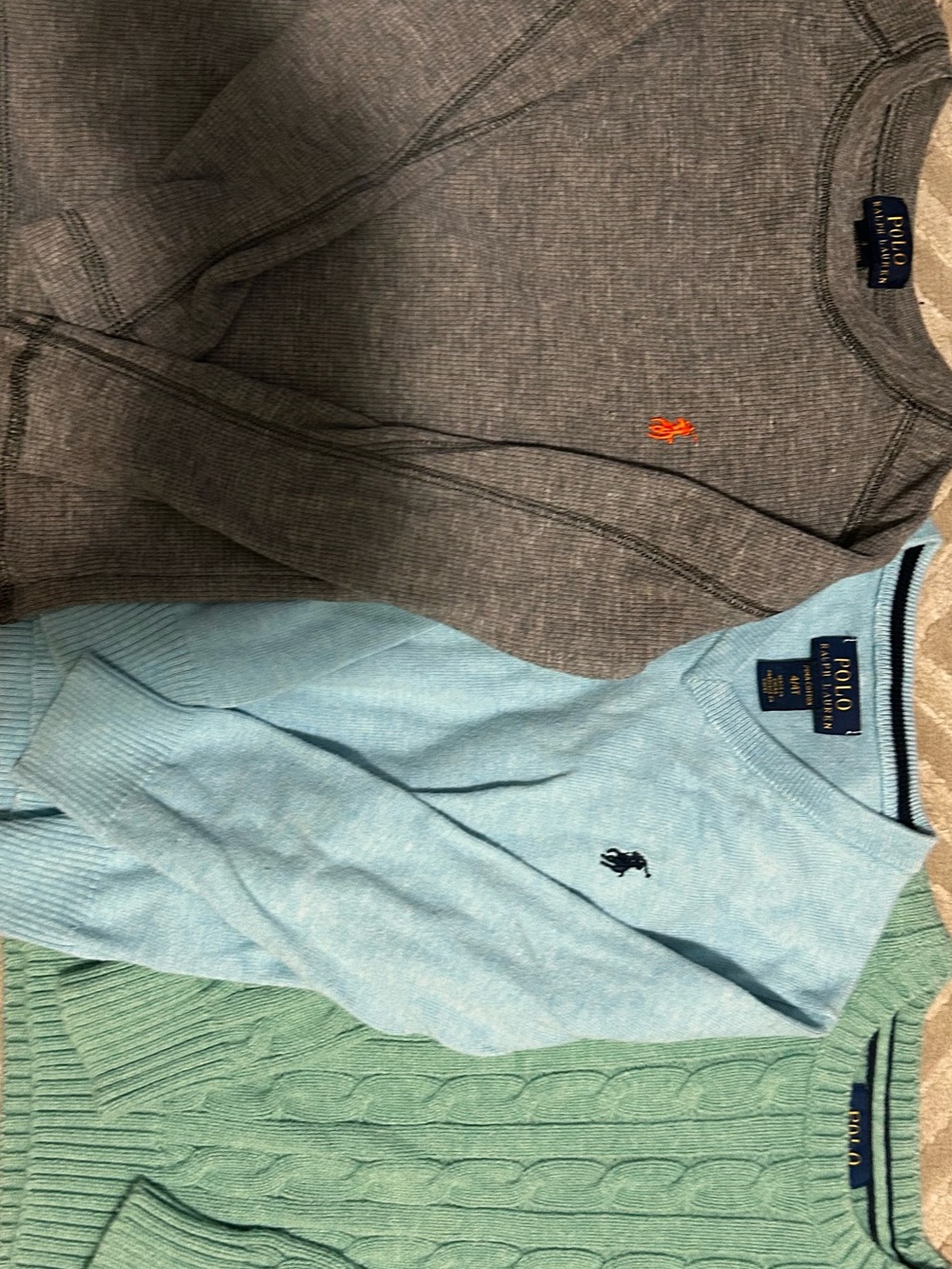 4T Polo by Ralph Lauren Gray Crewneck Sweater - Men's